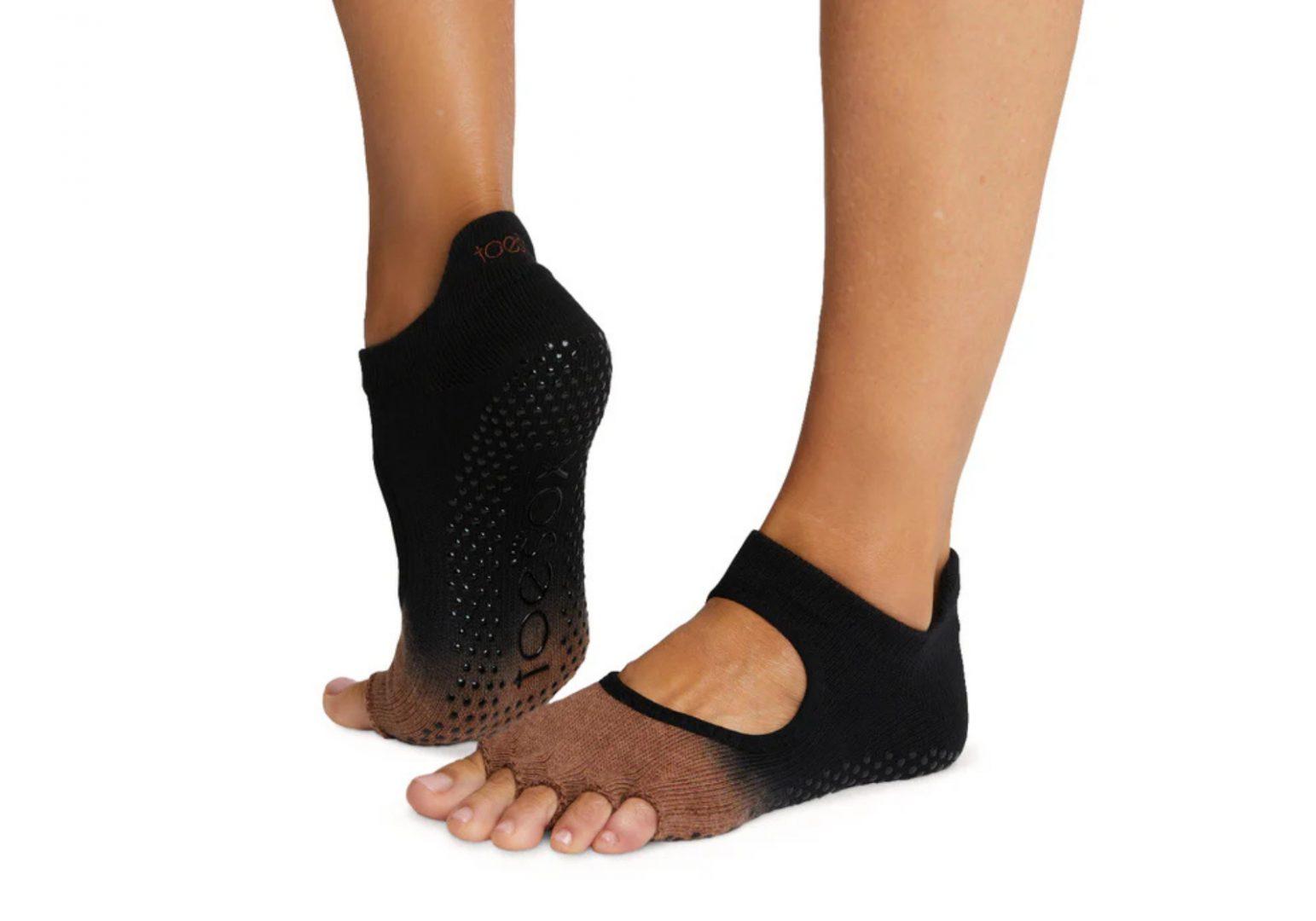 Chaussettes Toe Sox Grises Demi-orteil Avec Grip - Femme - Taille Unique