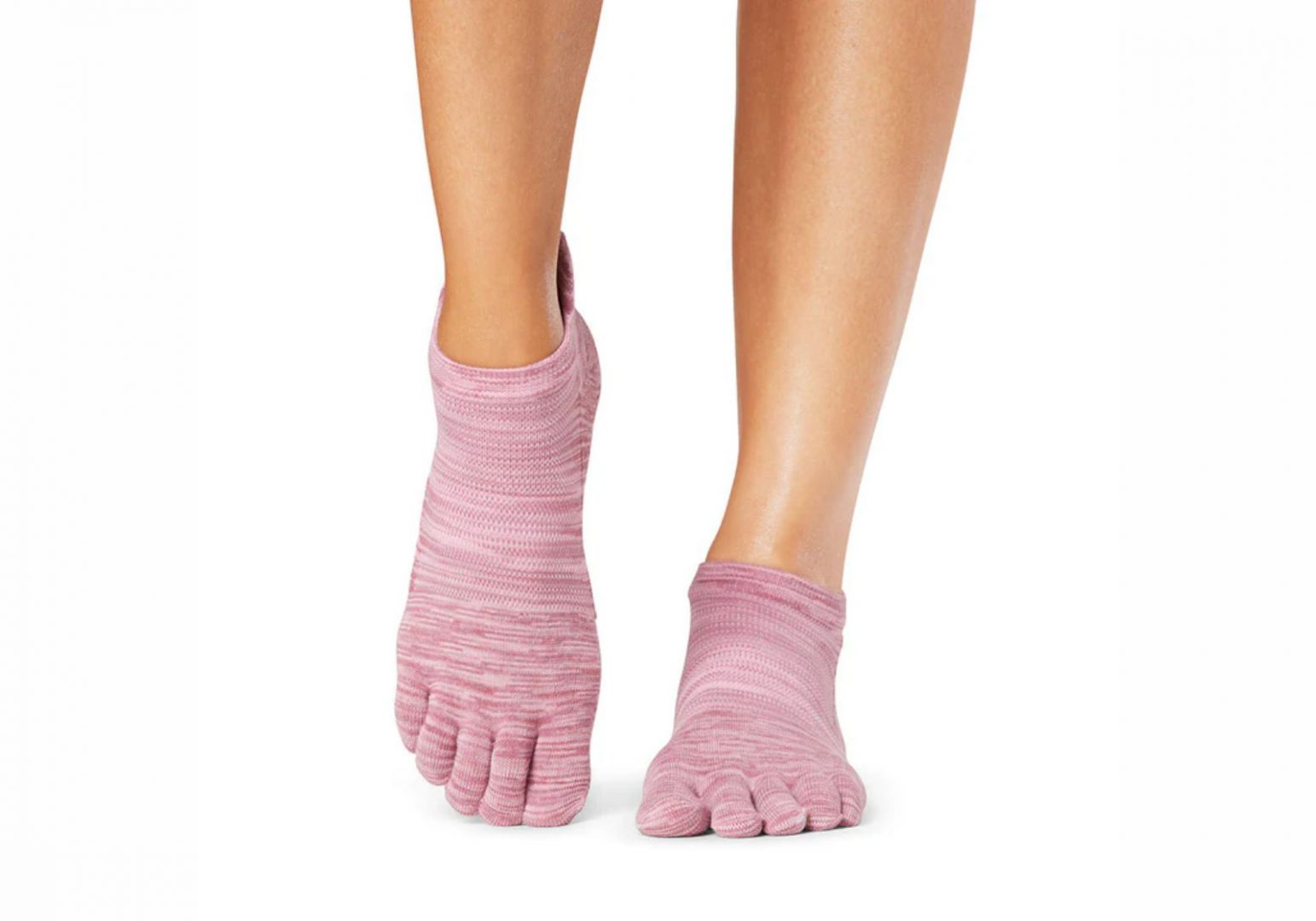 Шкарпетки для йоги ToeSox Full Toe Low Rise Grip Berry Space Dye Tec