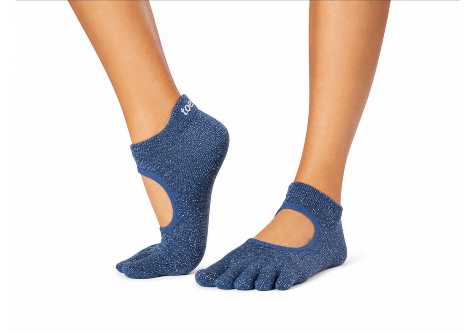 Шкарпетки для йоги ToeSox Full Toe Bellarina Grip Deepwater Shine
