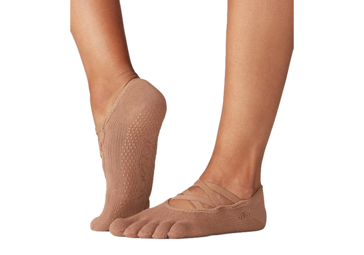 Шкарпетки для йоги ToeSox Full Toe Elle Grip Natural