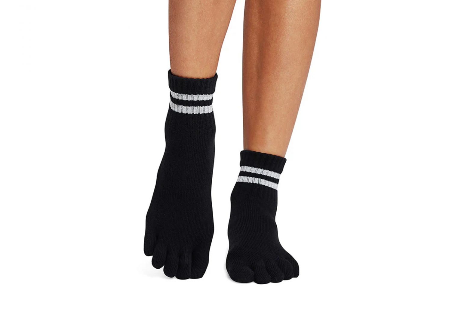 Шкарпетки для йоги ToeSox Full Toe Melody Silver Stripe