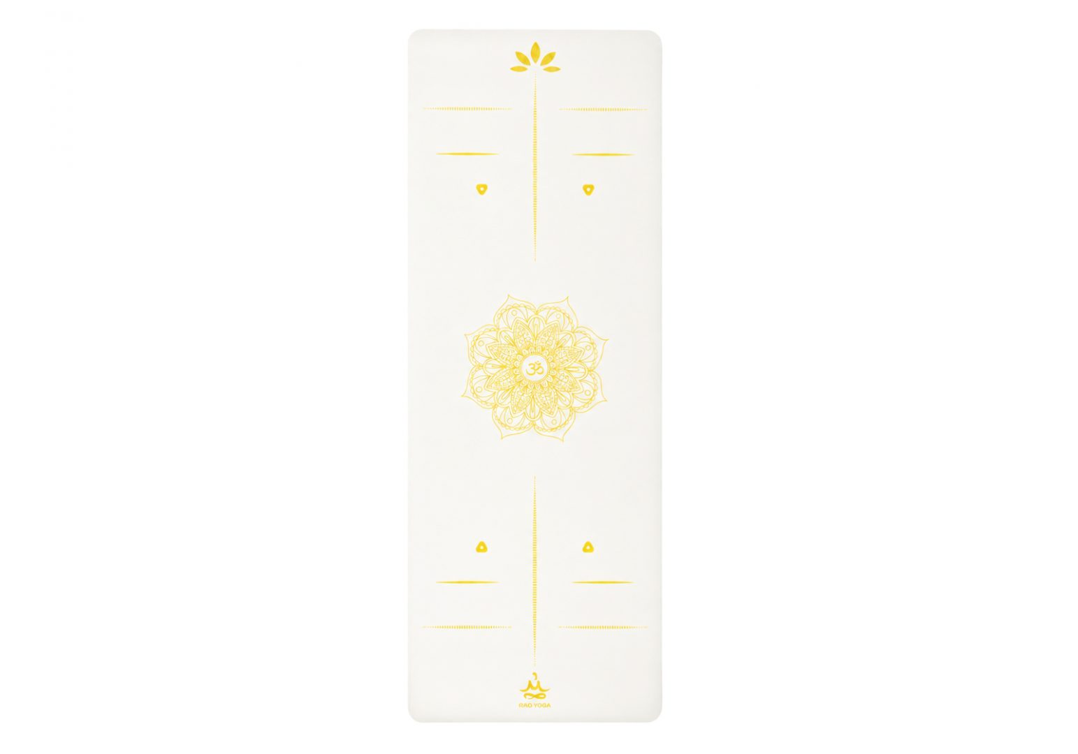 Килимок для йоги Vimal Gold Mandala OM White RAO 183×68×0.5 см